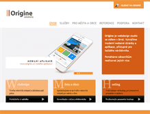 Tablet Screenshot of origine.cz